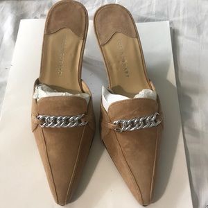 Colin Stuart Beige Suede Pointed Heels